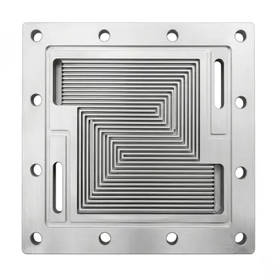 PEM 电解槽双极板 — 蚀刻蛇形流道